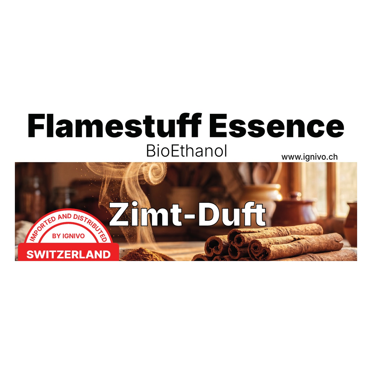 Bioethanol Zimt-Duft 1L – Flamestuff Essence Biokraftstoff Duft 1l Zimt Note